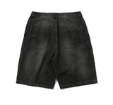 Tie Dye Bermuda Two-Tuck Shorts Denim