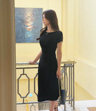 Jelenin Draped Shirred A-line One Piece
