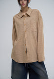 Claw cotton oversized fit checkered shirt