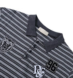 Recl 96 Striped Collared Short Sleeve T-shirt