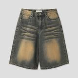 Deuce Cat Washed Bermuda Denim Pants