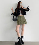 Vintage Washing Pocket Crop Denim Jacket