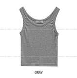[U-BASIC] Boldy Brushed Crop Sleeveless