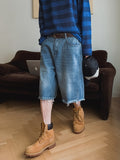 Luffy cut bermuda denim pants