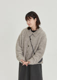 [BAONHAUS] Poriri Boucle Collar Bokashi Wool Cardigan