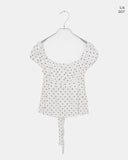 Lize Dot Puff Strap Blouse