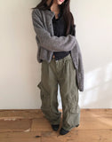 Hian Crop Round Knit Cardigan
