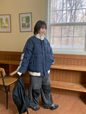Moriki banding string fleece wide pants