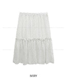 Rinko Dot Frill Chiffon Skirt