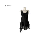 Lass Chiffon Lace Frill Sleeveless One Piece