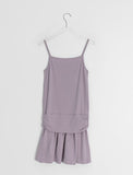 Garta Shirring Layered Sleeveless One Piece