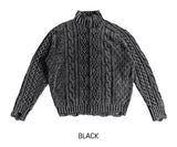From Two Way Washing Vintage Knit Zip-up