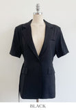 Lovell Tailored Strap Linen Jacket