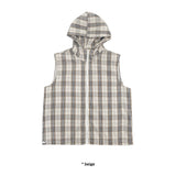 CUDDLY CHECK HOOD VEST