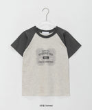 Shitsuki Color Matching Raglan Basic Short Sleeve Tee