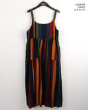 Horner Hippie Bohemian Striped Sleeveless Long One Piece