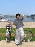 [BAONHAUS] Kolbakeu Stripe Color Matching Hood Short Sleeve Tee