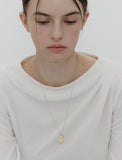 [Premium Plating] Volume Square AB TAG Necklace