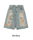 Nez Damage Bermuda Denim Pants