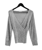 Colin V-neck Wrap Button Wool Knit