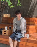 Bureau Linen Bermuda Denim Pants