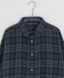 [Unisex] Gindoco Vintage Brushed Check Over Shirt