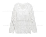 [Cup sleeveless + Belt set] Summer Bohemian Net Knit Set