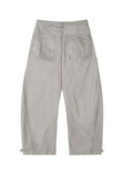 Arc line curved cotton pants