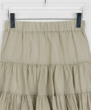 Muju Tiered Banding Mini Skirt