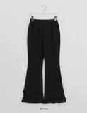 Homes Ribbed Frill Bootcut Banding Pants