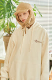 Winter Hoooly Embroidery Brushed Hood
