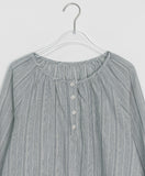 Agel Summer Stripe Round Blouse