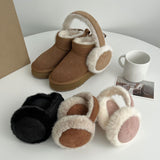 Winter Fleece Ugg Earmuffs Foldable Cute Earmuffs