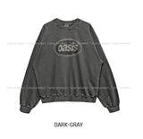 Oasis Crack Lettering Pigment Sweatshirt
