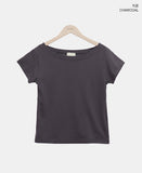 Libya Boat Neck Short Sleeve T-shirt
