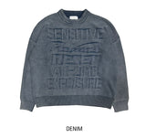 Sensitive Washing Lettering Knit