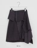 Kerhol Check Button Layered Skirt