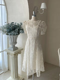 Bouquet embroidery lace one piece
