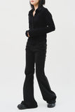 (W) Amo Shirring Boots-cut Pants