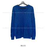 Official cable V-neck knit