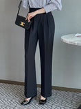 Eslin Two Pin Tuck Wide Slacks