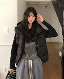 Miley String Hooded Vest Padded