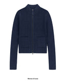 TWO TONE ZIP UP CARDIGAN