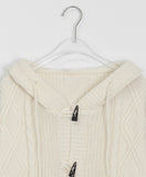 Shitori Duffel Cable Hood Knit Cardigan