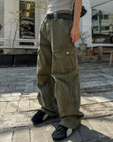 Mute Dyeing Wide Cargo Pants