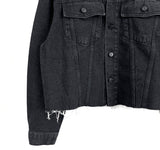 Lavender crop denim jacket