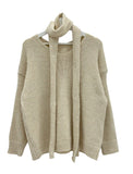Snug V-neck Muffler Knit