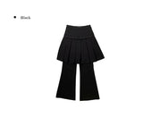 Inkku Midi Pleated Eyelet Skirt Pants