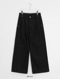 Tsukio Pintuck Cotton Wide Pants