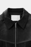 mauve balloon suede jumper